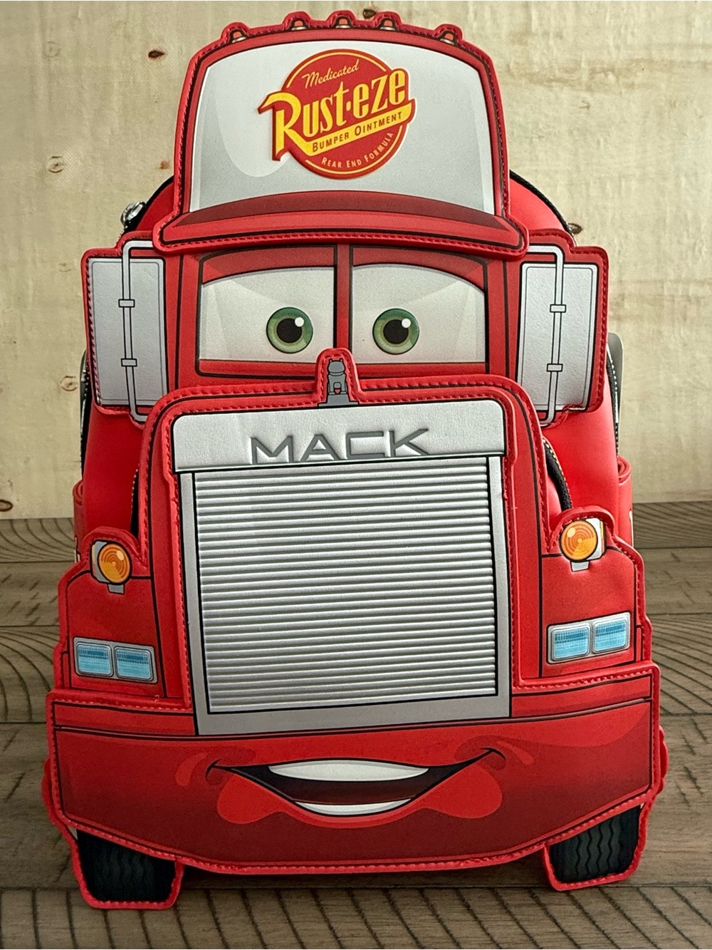 NWT Loungefly Pixar Cars Mack Glow-in-the-Dark Mini Backpack